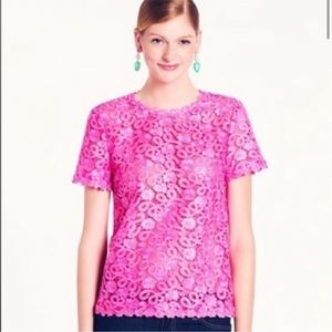 Kate Spade Pink lace top SOLD